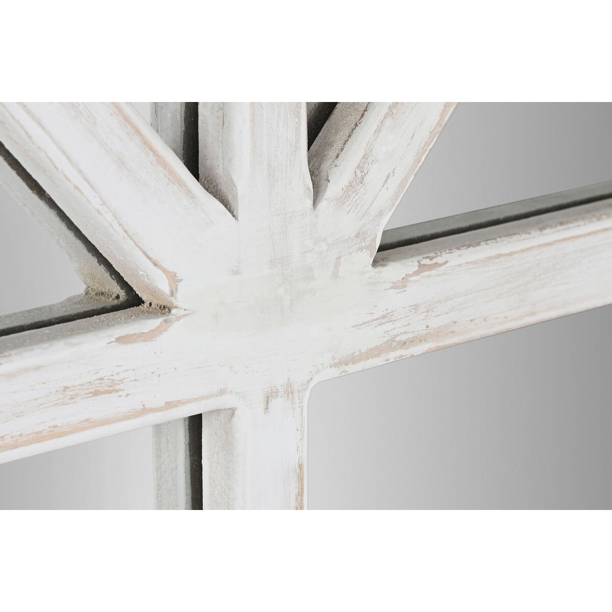 Väggspegel Home ESPRIT Vit Gran Speglar Neoklassisk Fönster 150 x 3,5 x 186 cm - 3