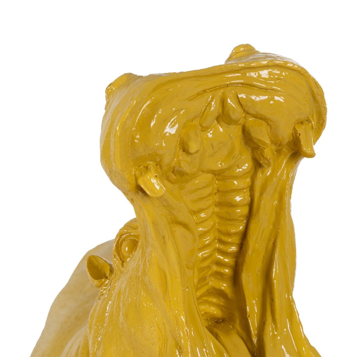 Prydnadsfigur Gul Flodhäst 66 x 25,5 x 51 cm - 4