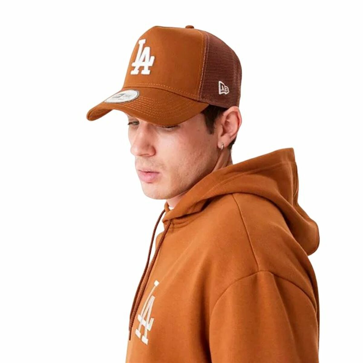 Tröja med huva Barn New Era League Essentials LA Dodgers Ockra - 5