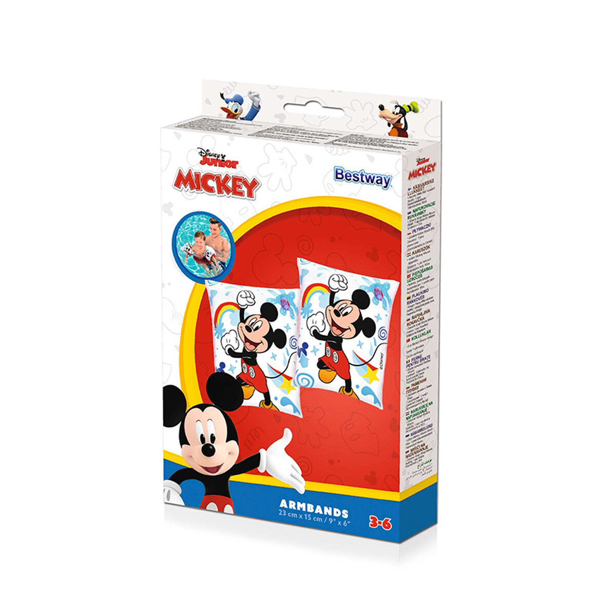 Bestway Inflatable Arm Rings Disney Mickey & Friends 23x15 cm +3 till 6 År Pool och Strand 91002 - 2