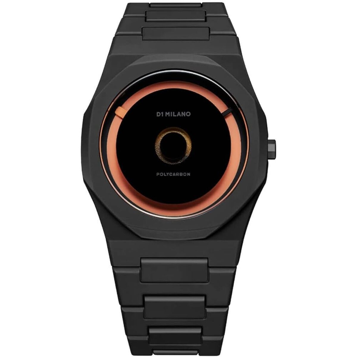 Herrklocka D1 Milano POLYCARBON ORANGE LED (Ø 40,5 mm)
