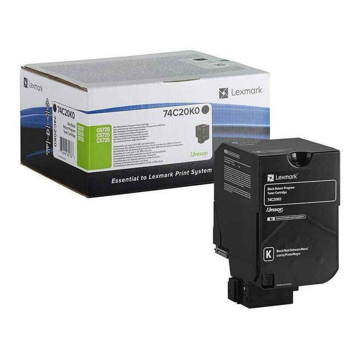 Toner Lexmark 74C20K0 Svart - 2