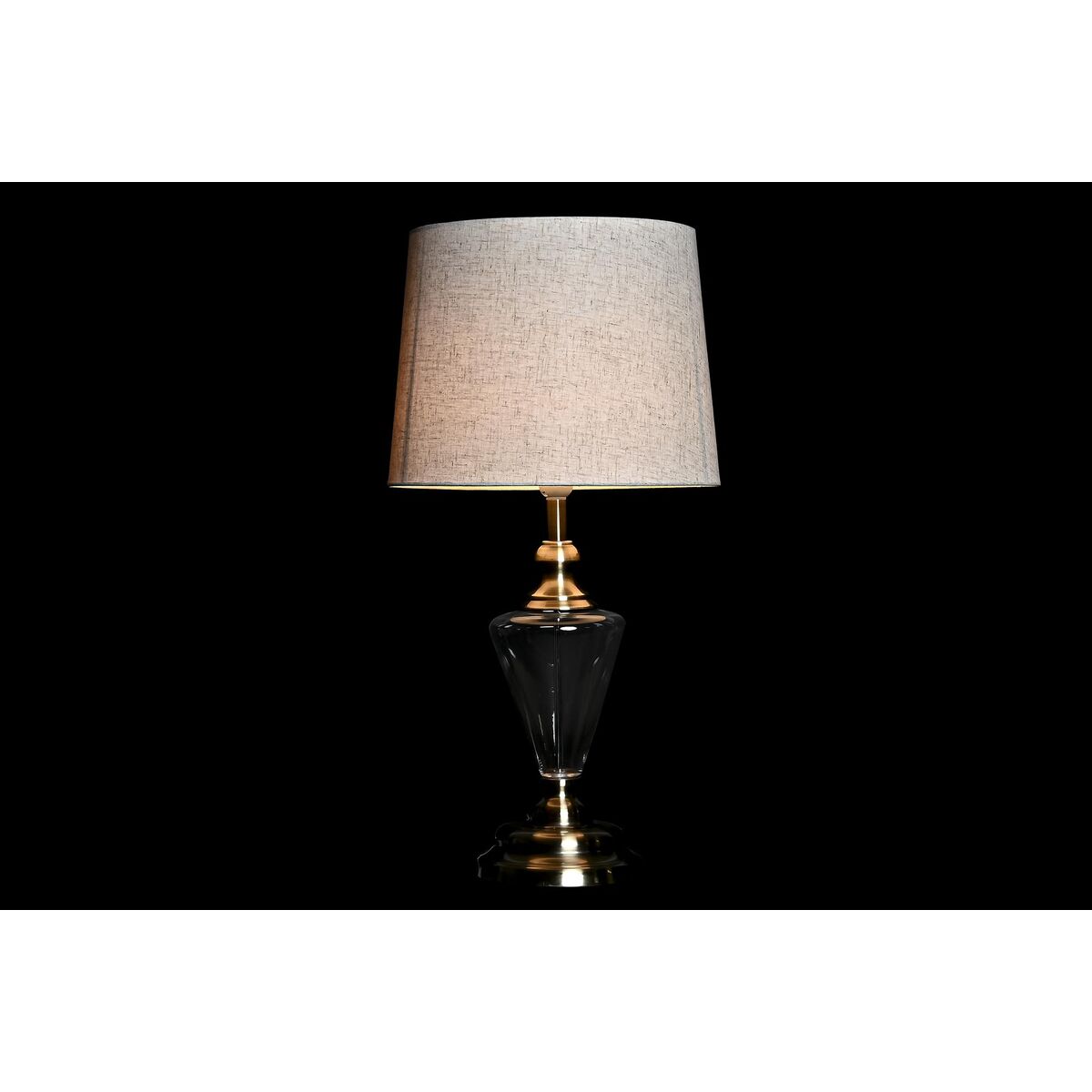 Bordslampa Home ESPRIT Vit Beige Metall Glas 35 x 35 x 69 cm (2 antal) - 4