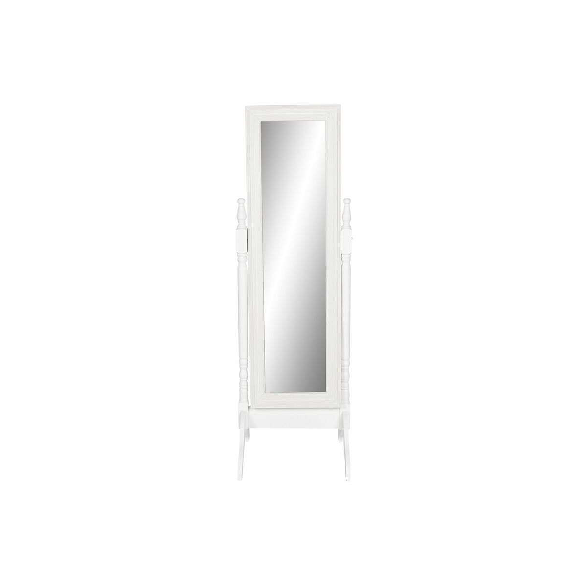Garderobsspeglar Home ESPRIT Vit 50 x 50 x 157 cm
