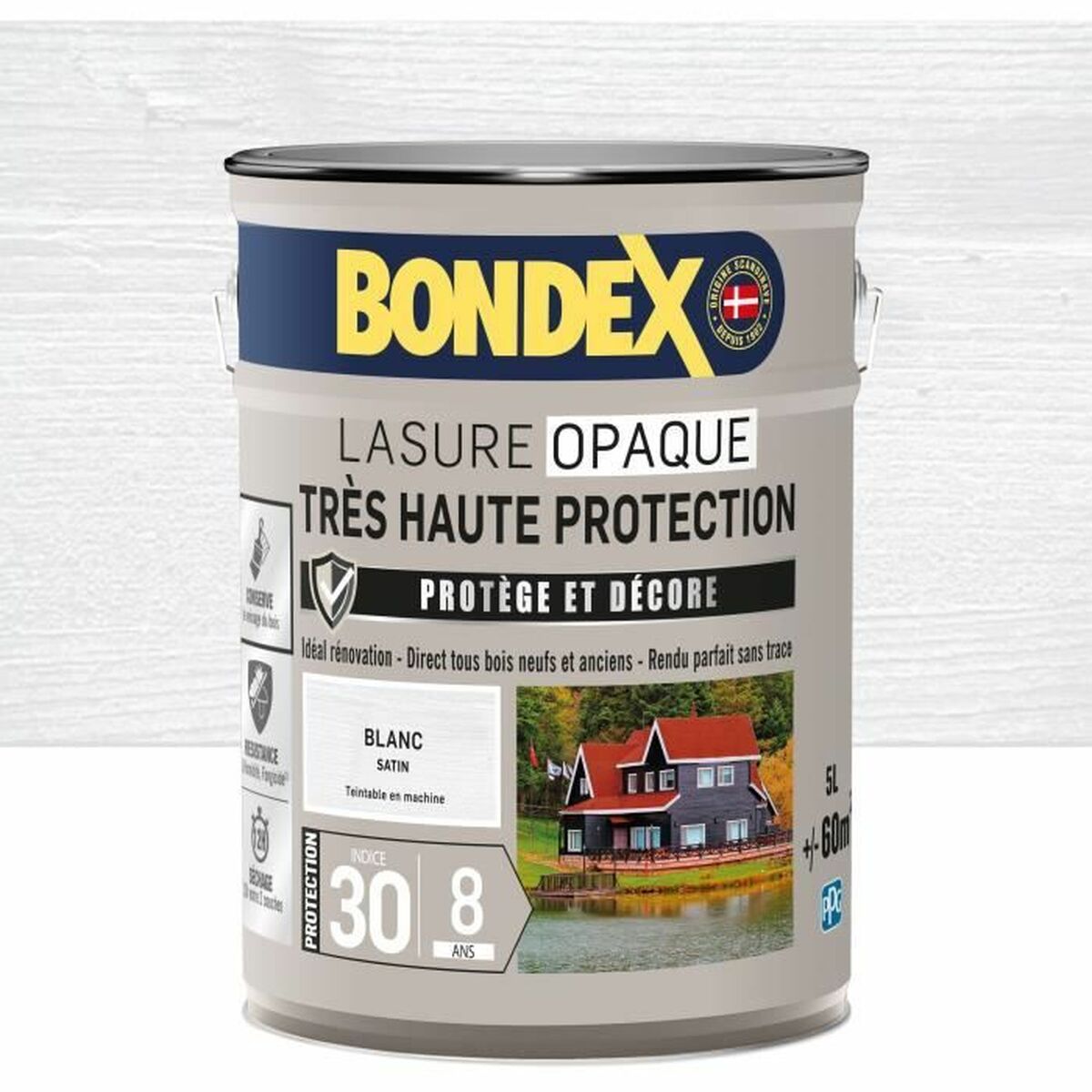 Grundfärg Bondex Vit Satinfinish 5 L