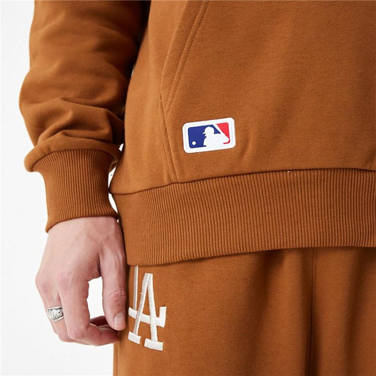 Tröja med huva Barn New Era League Essentials LA Dodgers Ockra - 3