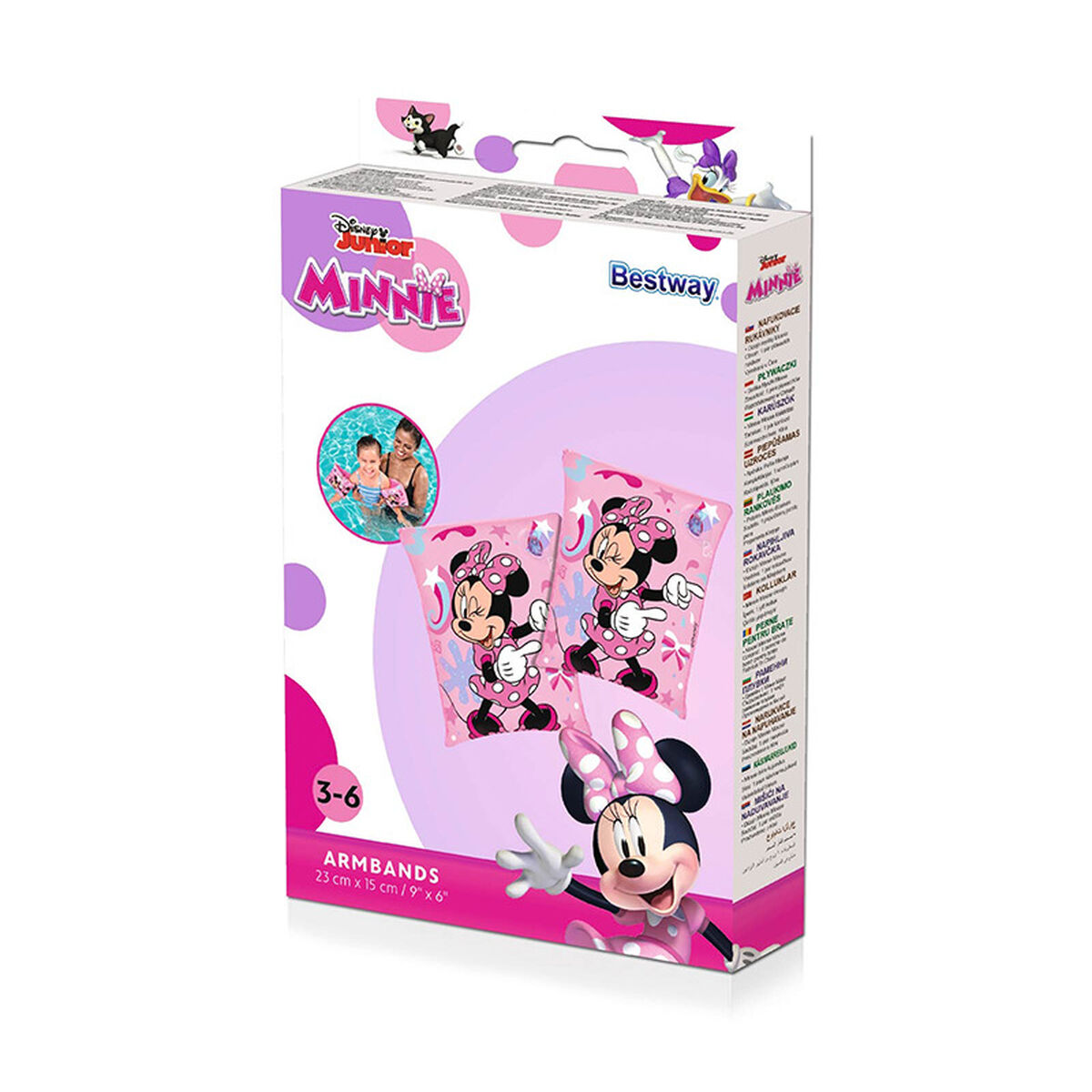 Bestway Disney Minnie uppblåsbara armringar 23x15 cm +3 till 6 år strand och pool 91038 - 2