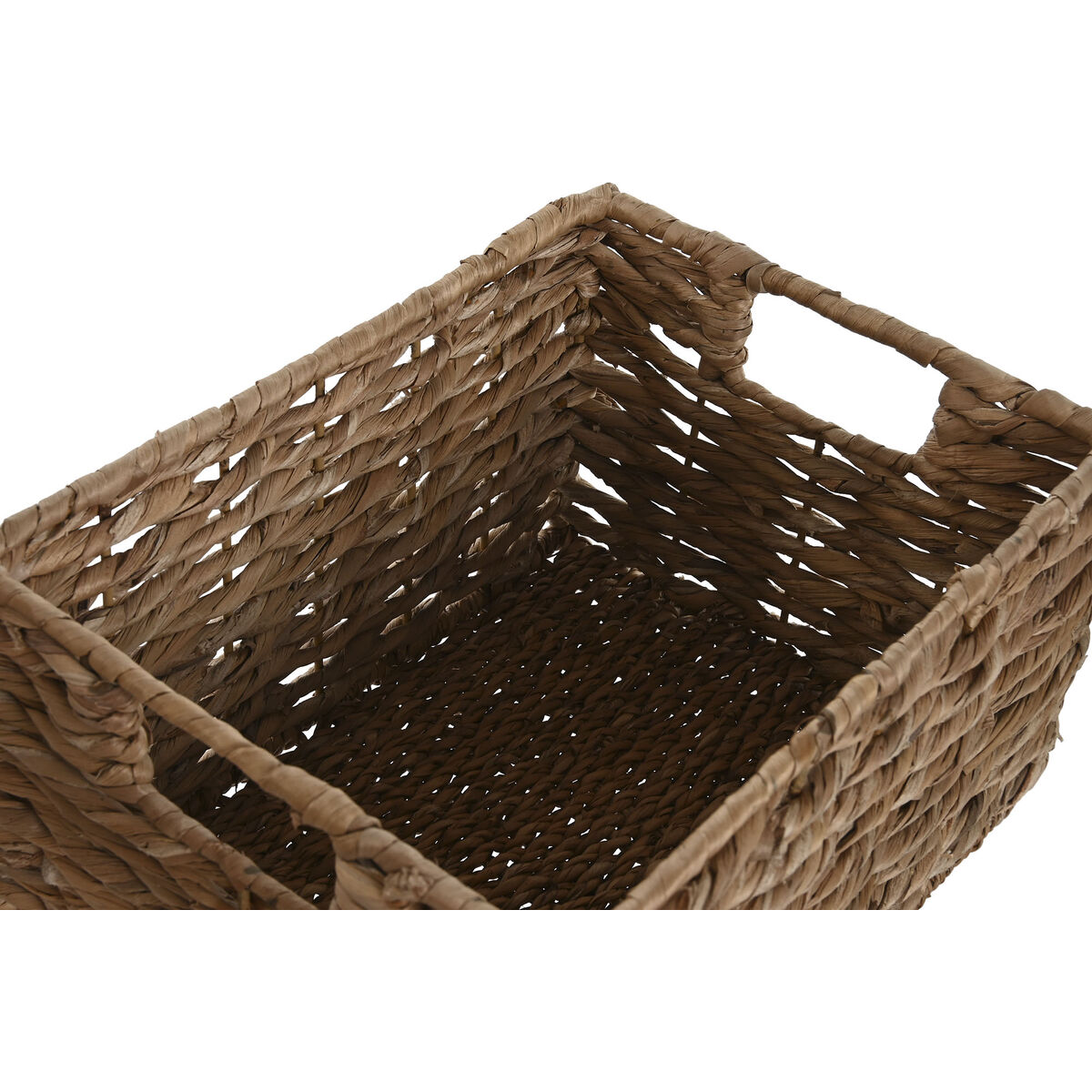 Korg - set Home ESPRIT Naturell Metall Naturliga fibrer 36 x 28 x 21 cm (2 Delar) - 2