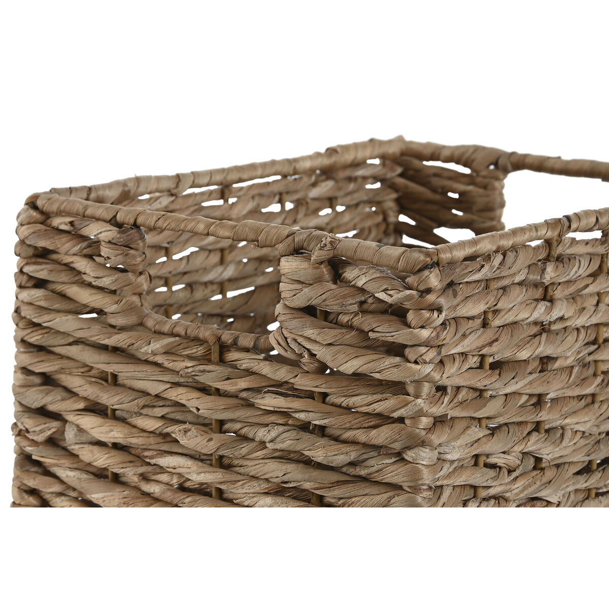 Korg - set Home ESPRIT Naturell Metall Naturliga fibrer 36 x 28 x 21 cm (2 Delar) - 3
