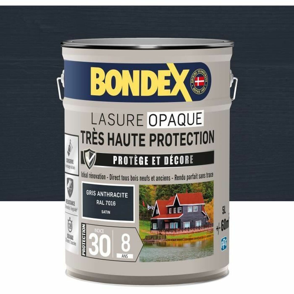 Grundfärg Bondex Grå Satinfinish 5 L