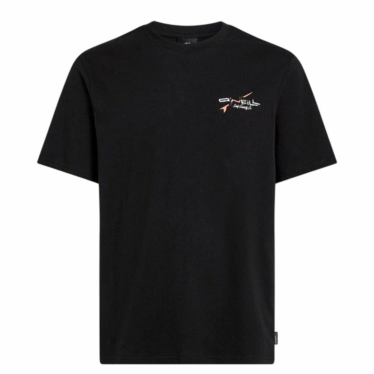 T-shirt med kortärm Herr O'Neill Retro Back Print Svart
