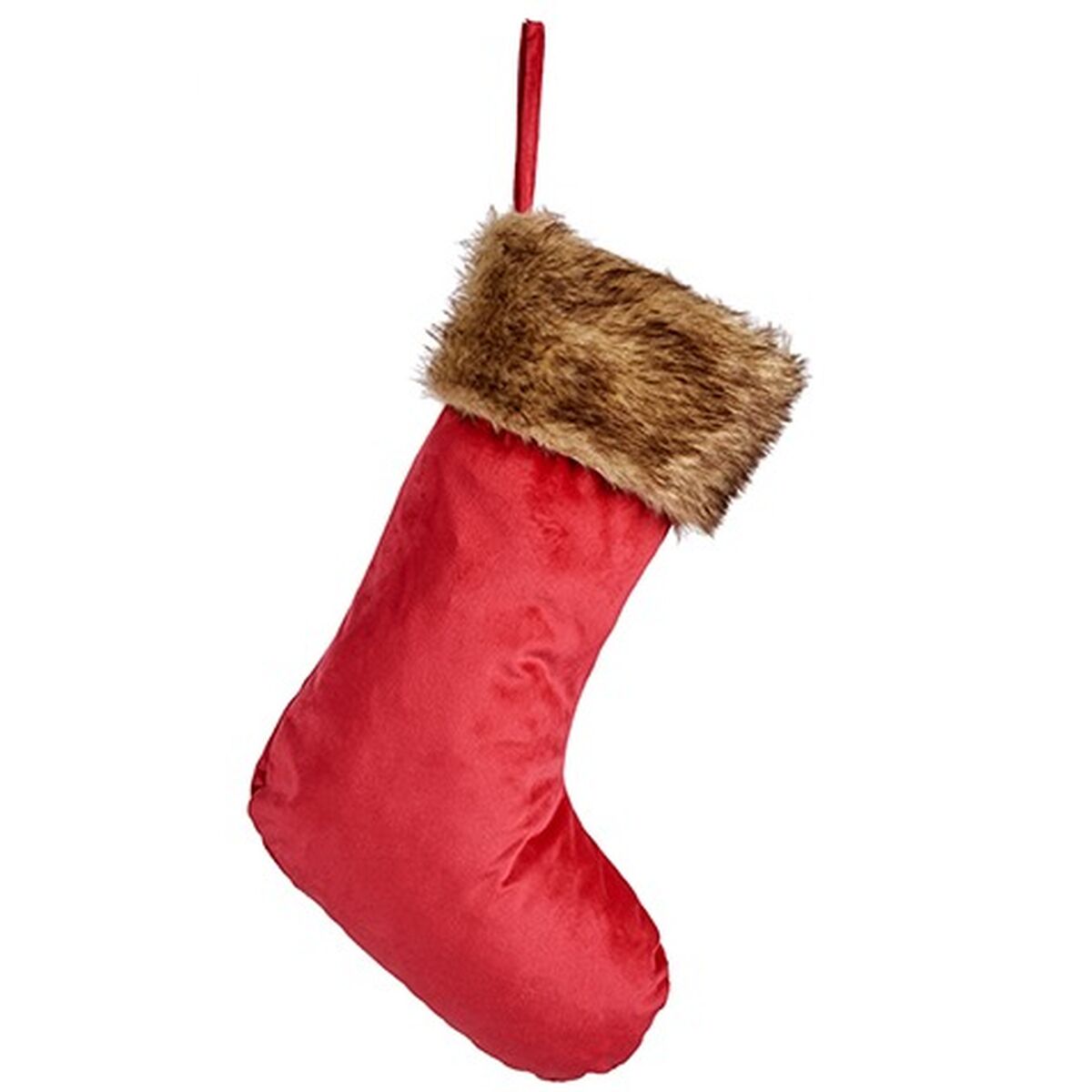 Julgranskula Julstrumpa Sammet Röd 27 x 3 x 46 cm (24 antal) - 2