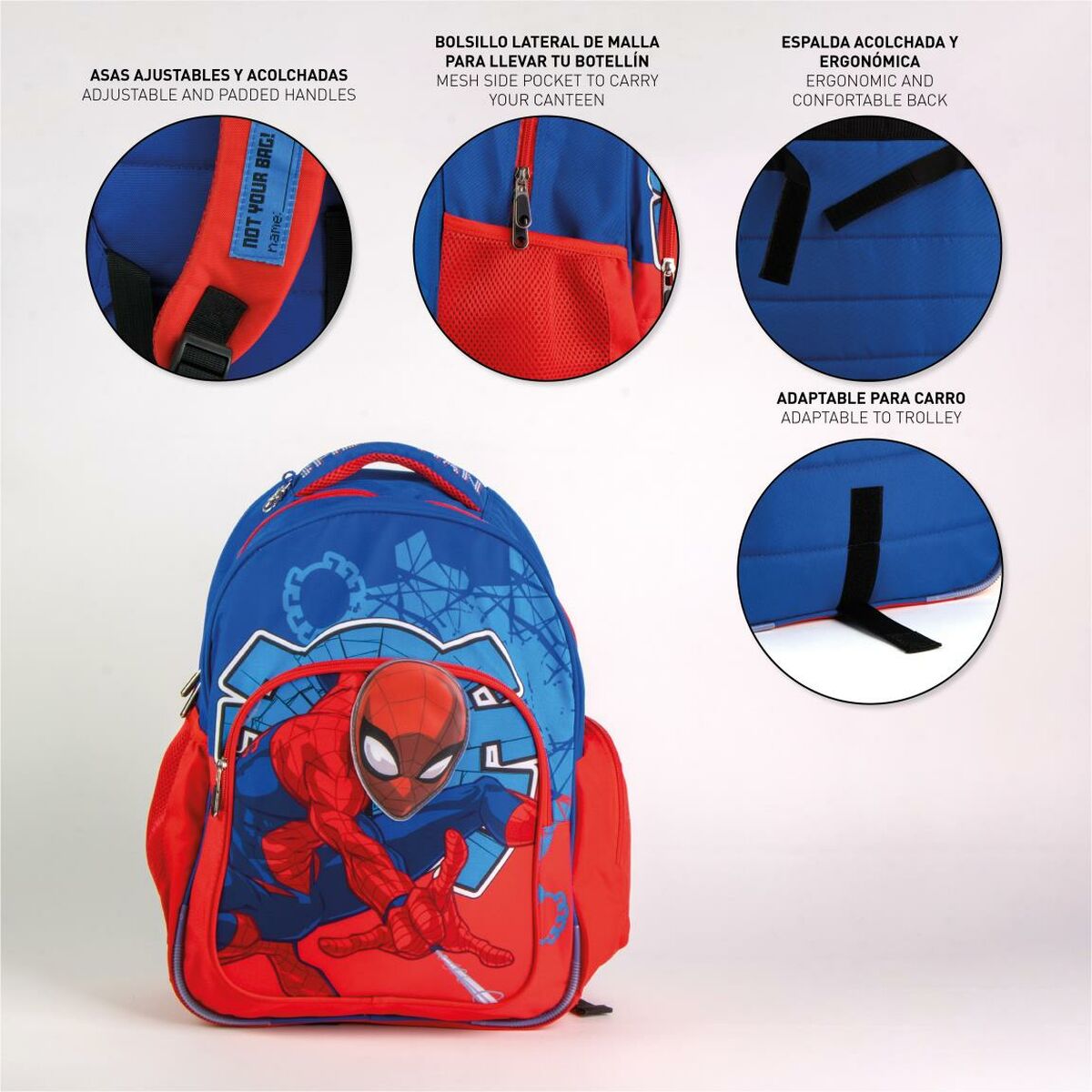 Skolryggsäck Spider-Man Blå 32 x 5,5 x 45 cm - 8