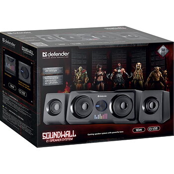 PC-högtalare Defender SOUNDWALL 2.1 65214 Svart
