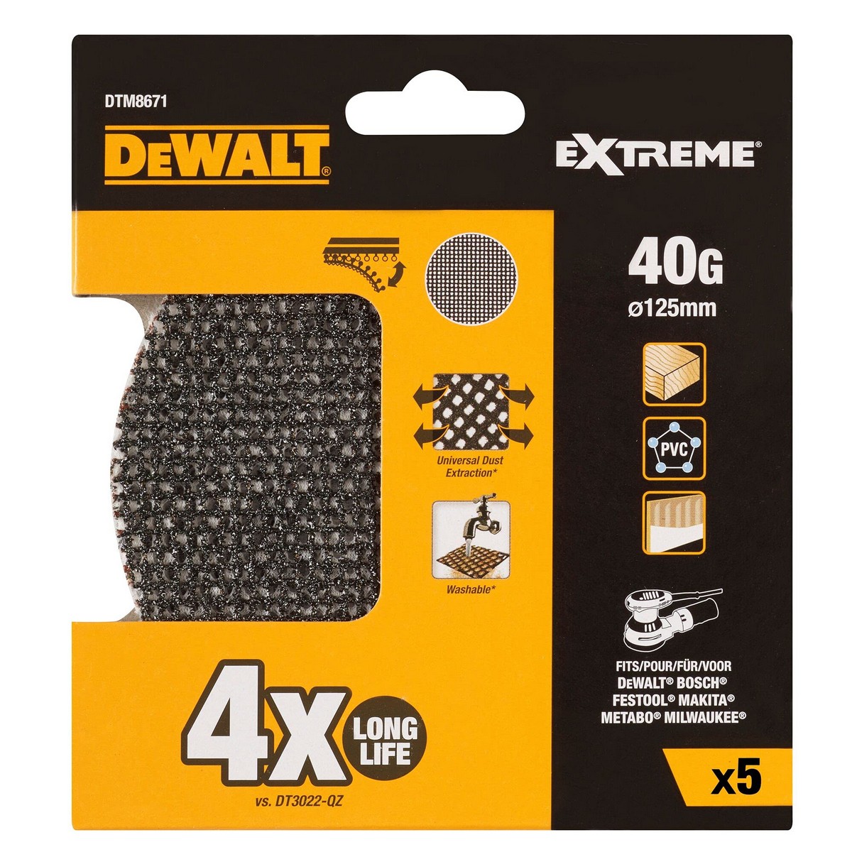 Slipblad för slipmaskin Dewalt dtm8671-qz 125 mm - 4