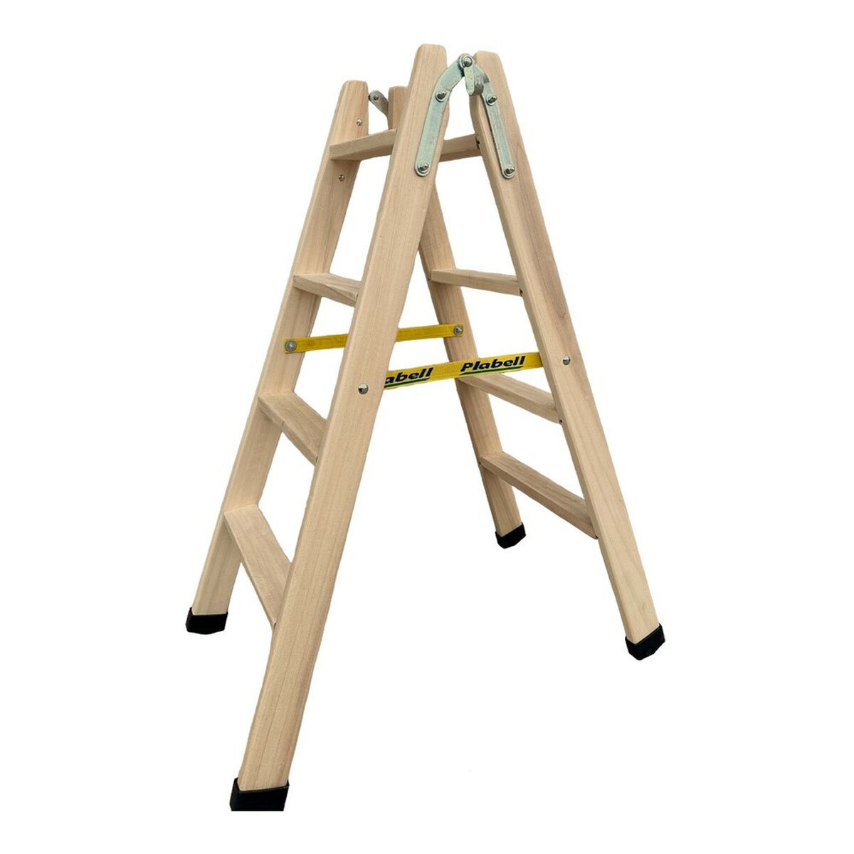 Hoppvikbar trappstege, 4 steg Plabell Trä 114 x 31/48 cm - 3