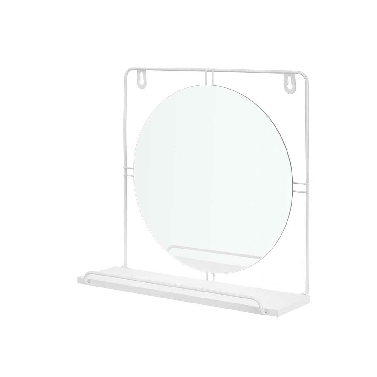 Väggspegel Vit Metall Trä MDF 33,7 x 30 x 10 cm (4 antal) - 4