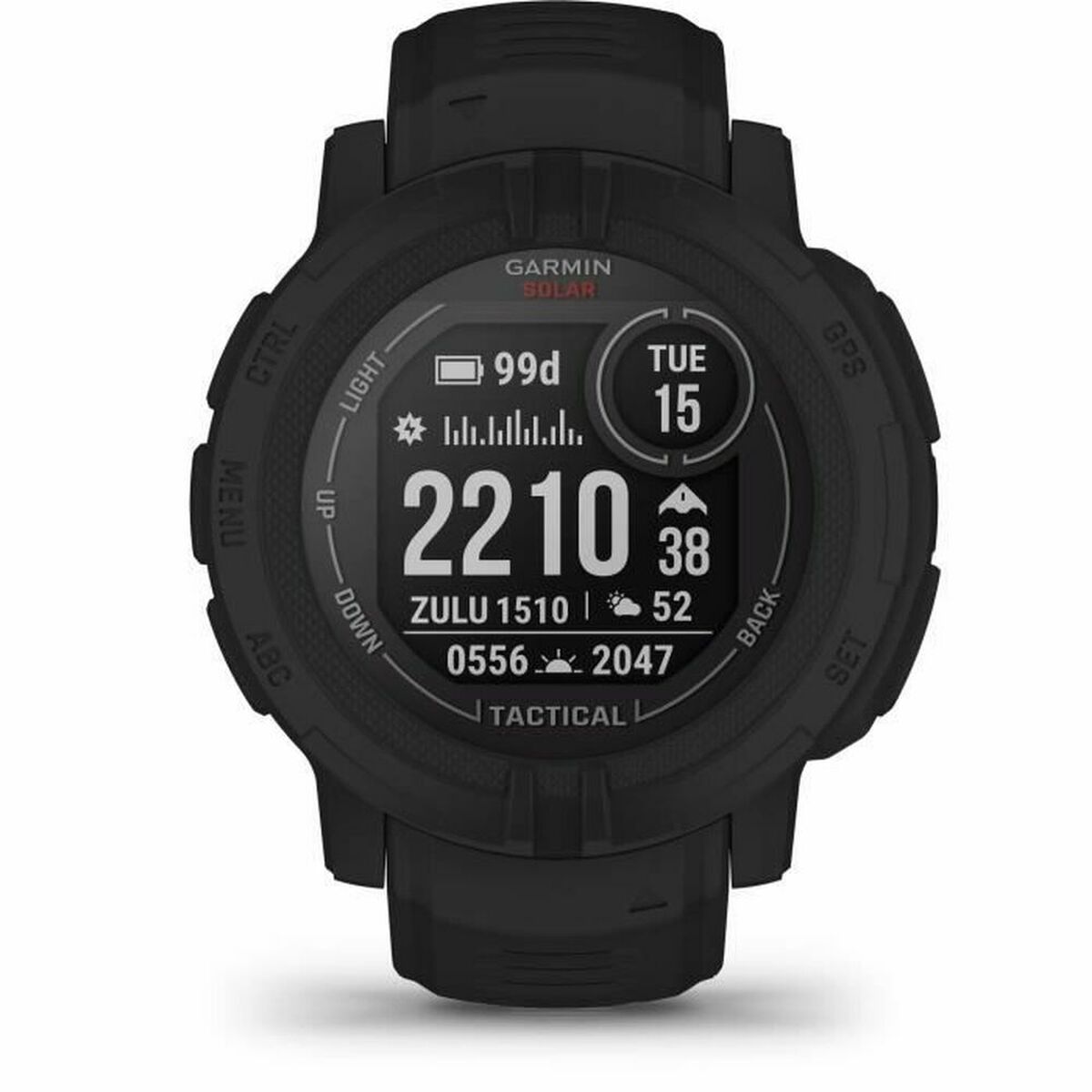 Smartklocka GARMIN Instinct 2 Solar Tactical Edition Svart 0,9"