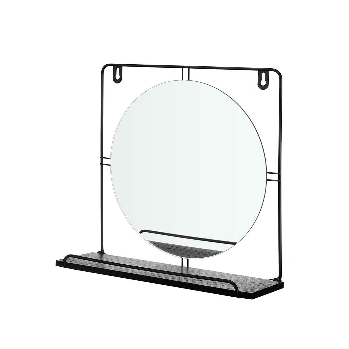 Väggspegel Svart Metall Trä MDF 33,7 x 30 x 10 cm (4 antal) - 3