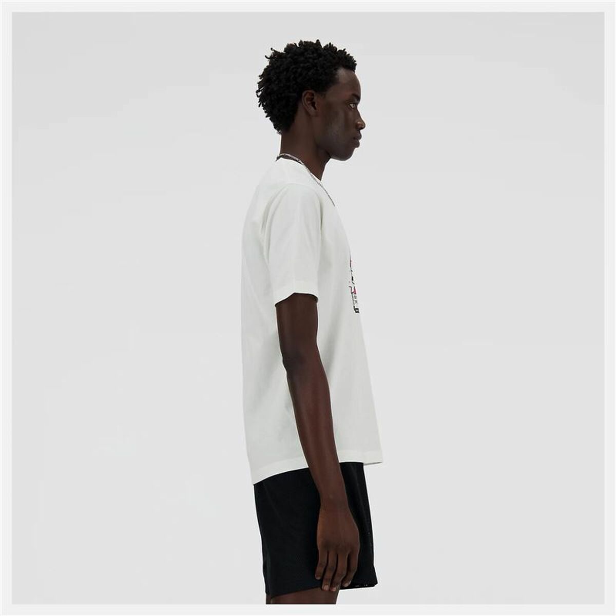T-shirt med kortärm Herr New Balance MT41593 SST Vit (XL) - 3