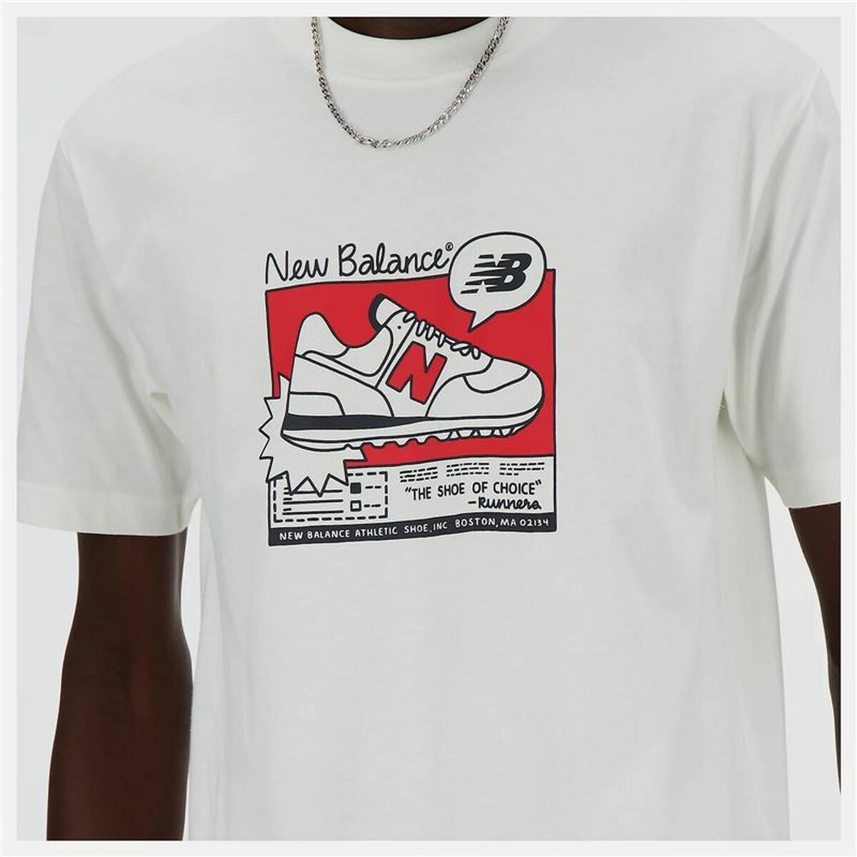 T-shirt med kortärm Herr New Balance MT41593 SST Vit (XL) - 4