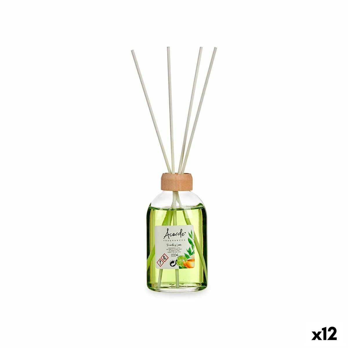 Parfympinnar Acorde Lime Grönt te 100 ml (12 antal)