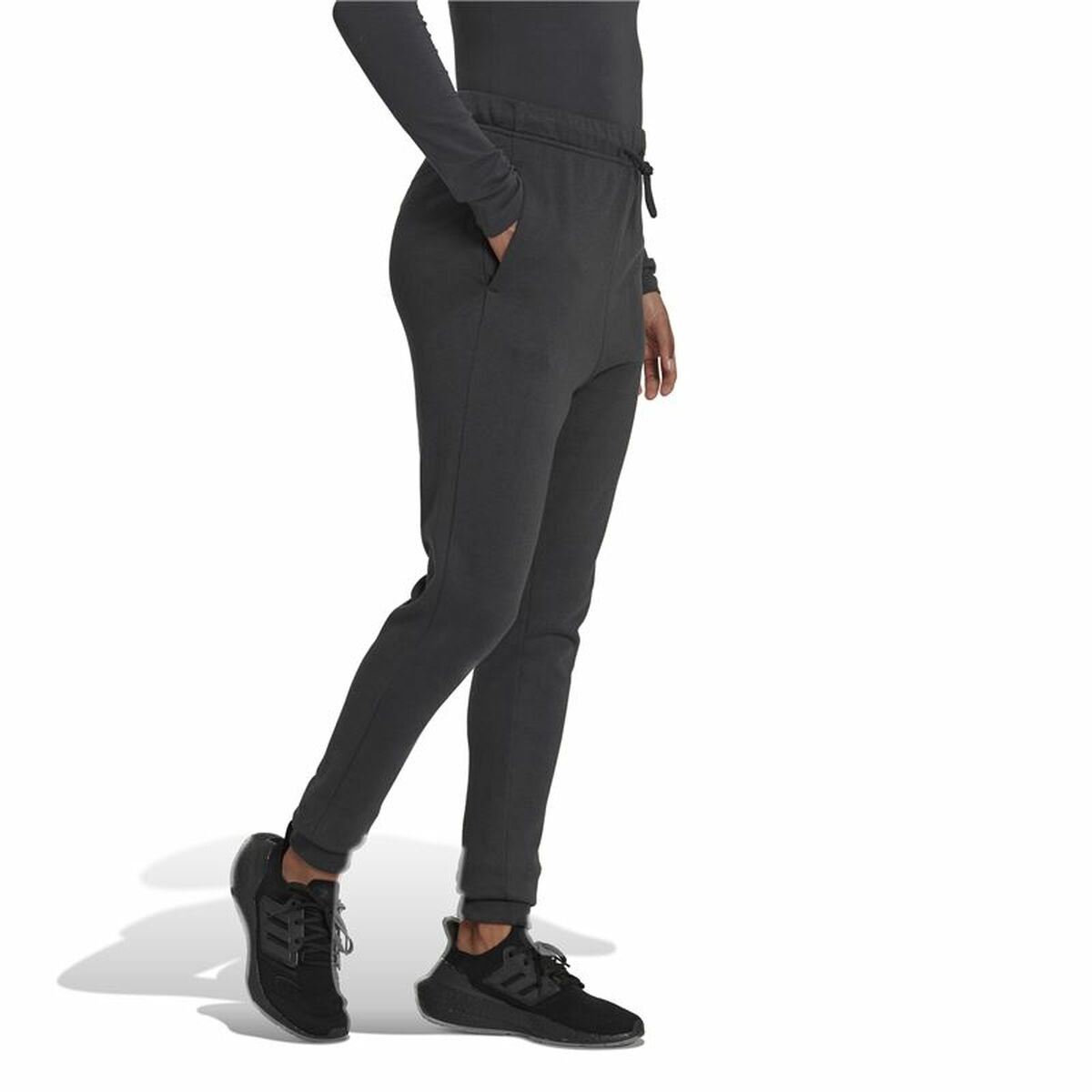 Nederdel träningsoverall för vuxna Adidas Studio Lounge Svart Kvinna - 4