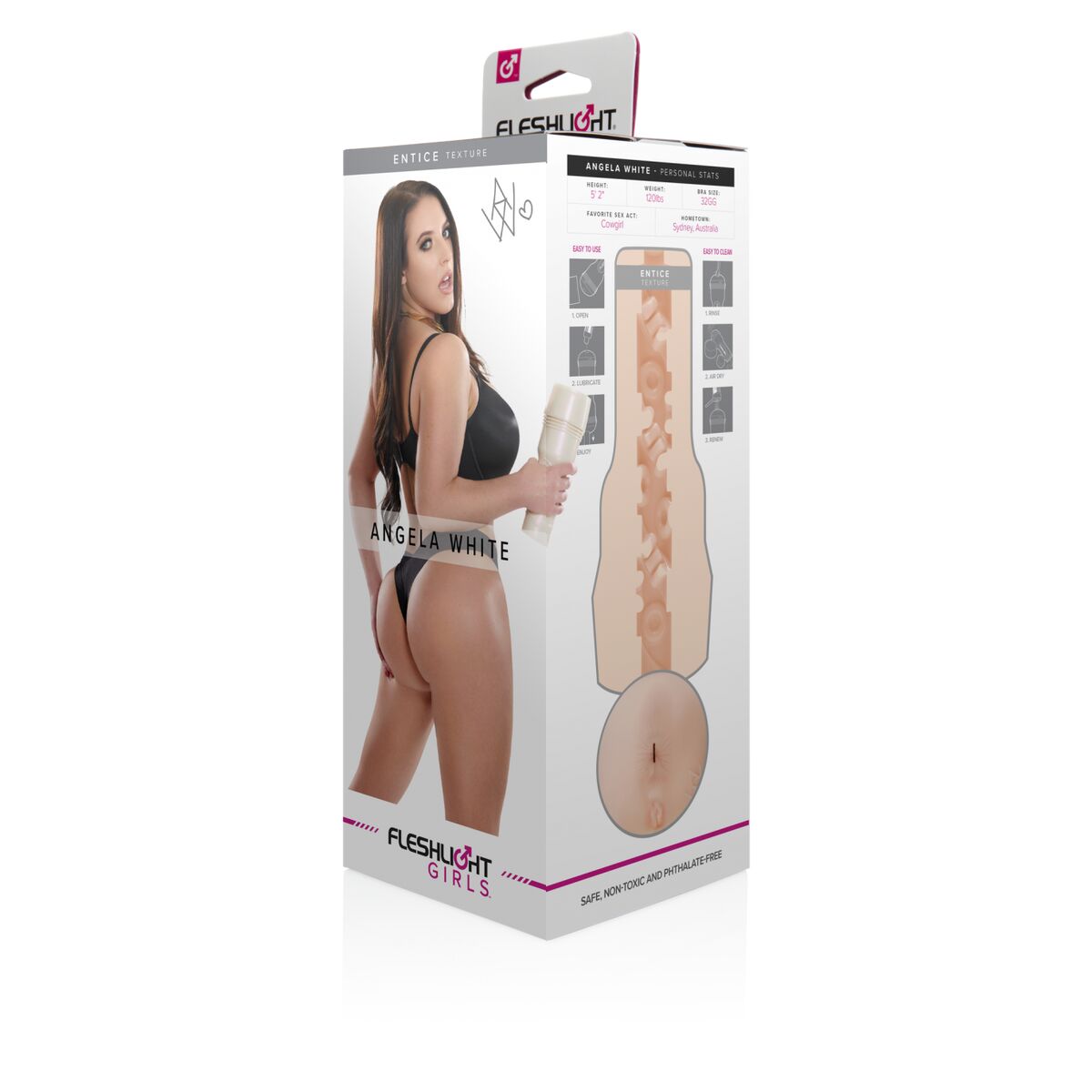 Masturberingsapparat Fleshlight Angela White Indulge	 Vit - 8