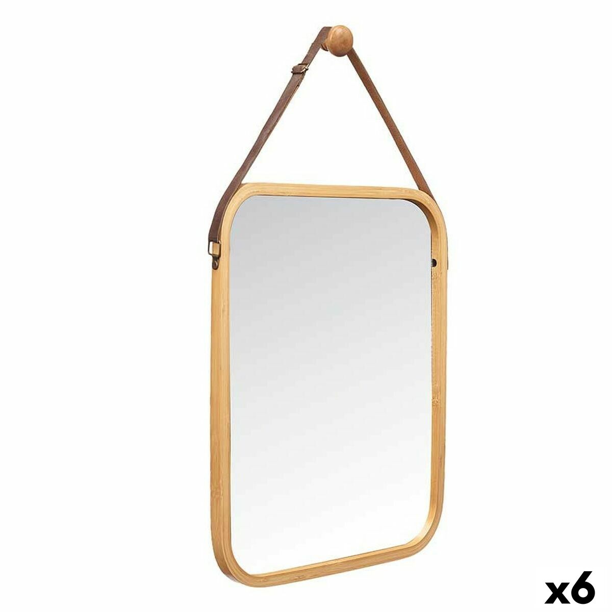 Fali tükör Gift Decor Naturell Rektangulär 34 x 41,5 x 1,5 cm (6 antal)