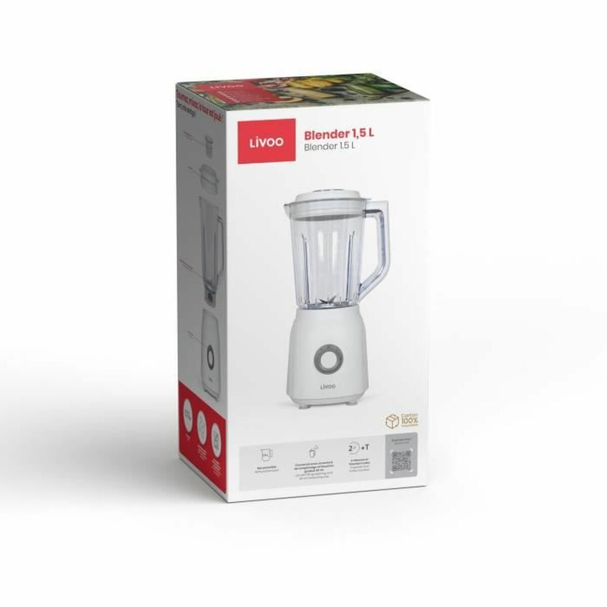 Glasmixer Livoo LIV1713288599839 600 W 1,5 L - 5