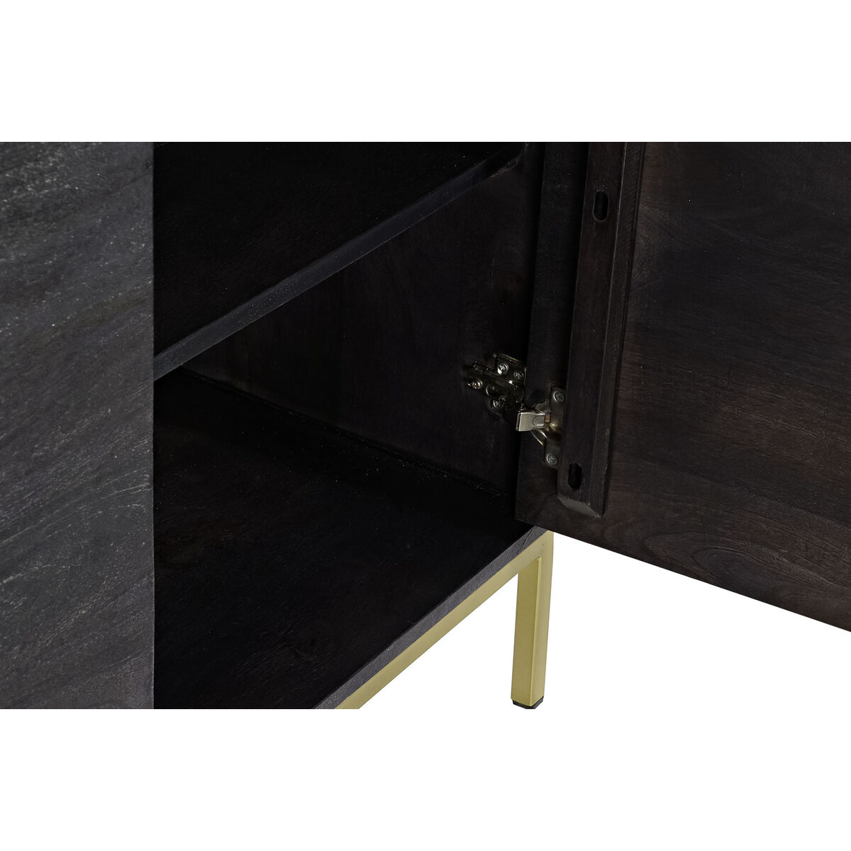 Skänk DKD Home Decor Svart Gyllene Mangoträ 145 x 41 x 77 cm - 9