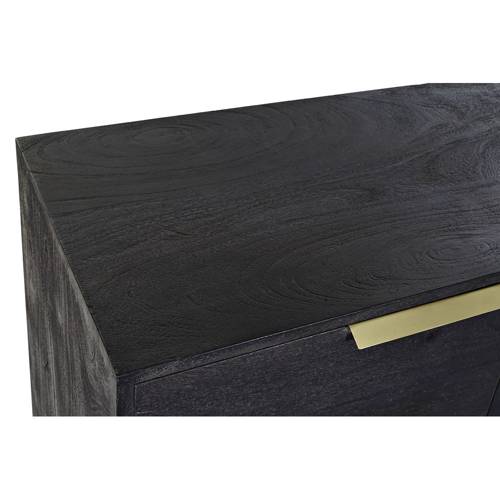 Skänk DKD Home Decor Svart Gyllene Mangoträ 145 x 41 x 77 cm - 3