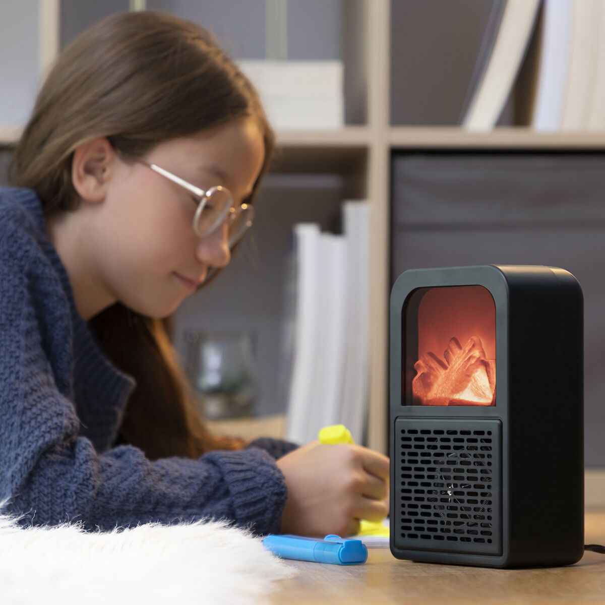 3D Flame Effect bordsvärmare Flehatt InnovaGoods (Renoverade B) - 5