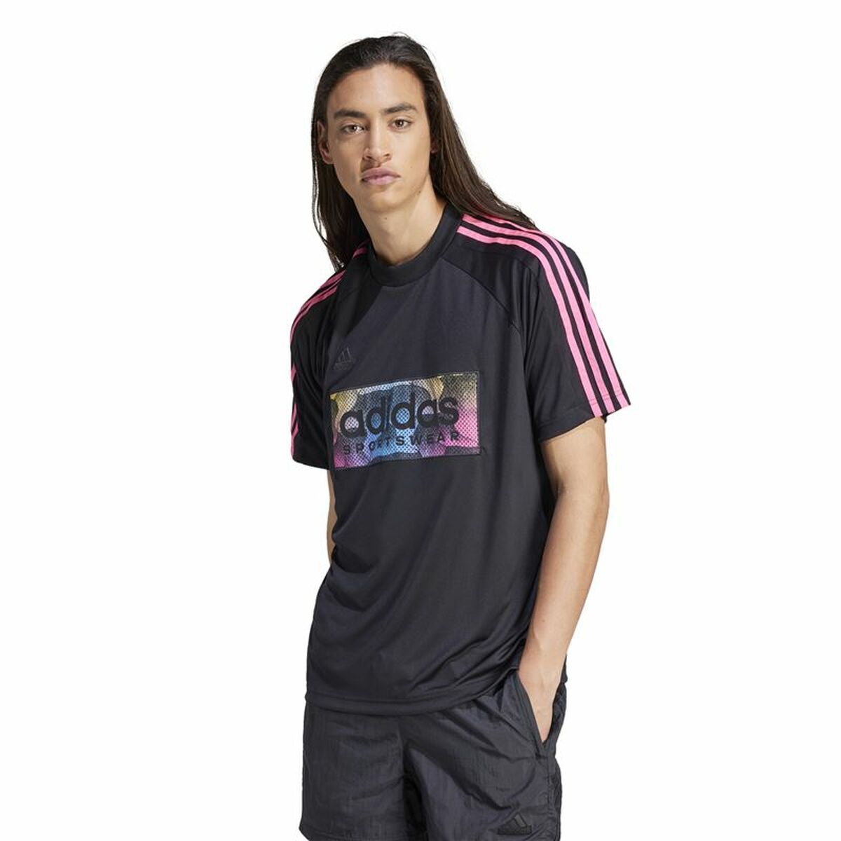 T-shirt med kortärm Herr Adidas Tiro Aop - 2