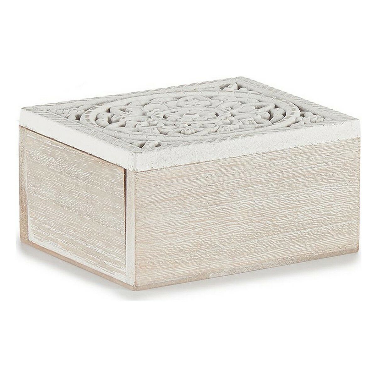 Dekorationslåda Gift Decor Vit Trä Metall (6 antal) - 3