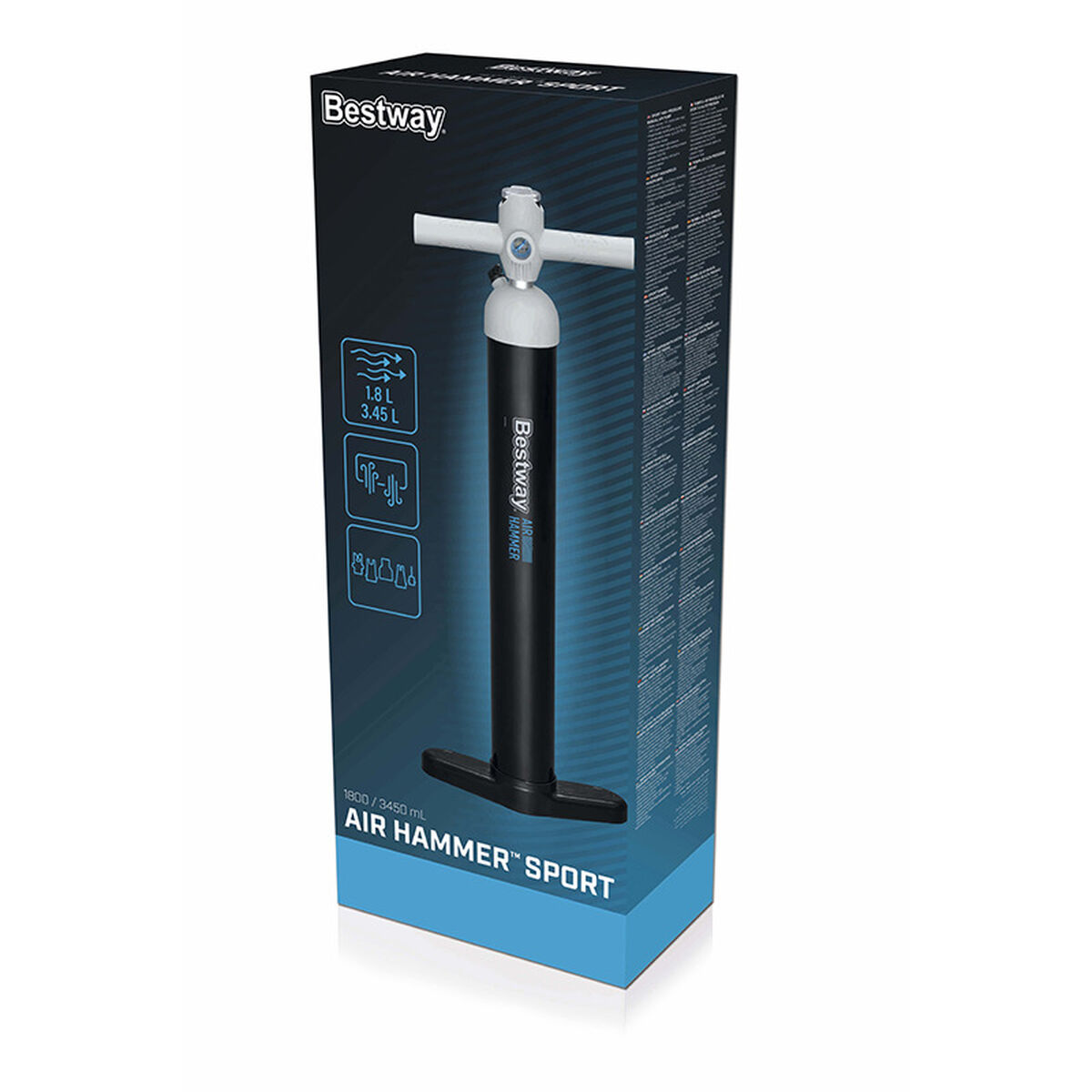 Bestway Handpump Sport 25x10,5x65 cm Uppblåsbar och Camping 62227 - 2