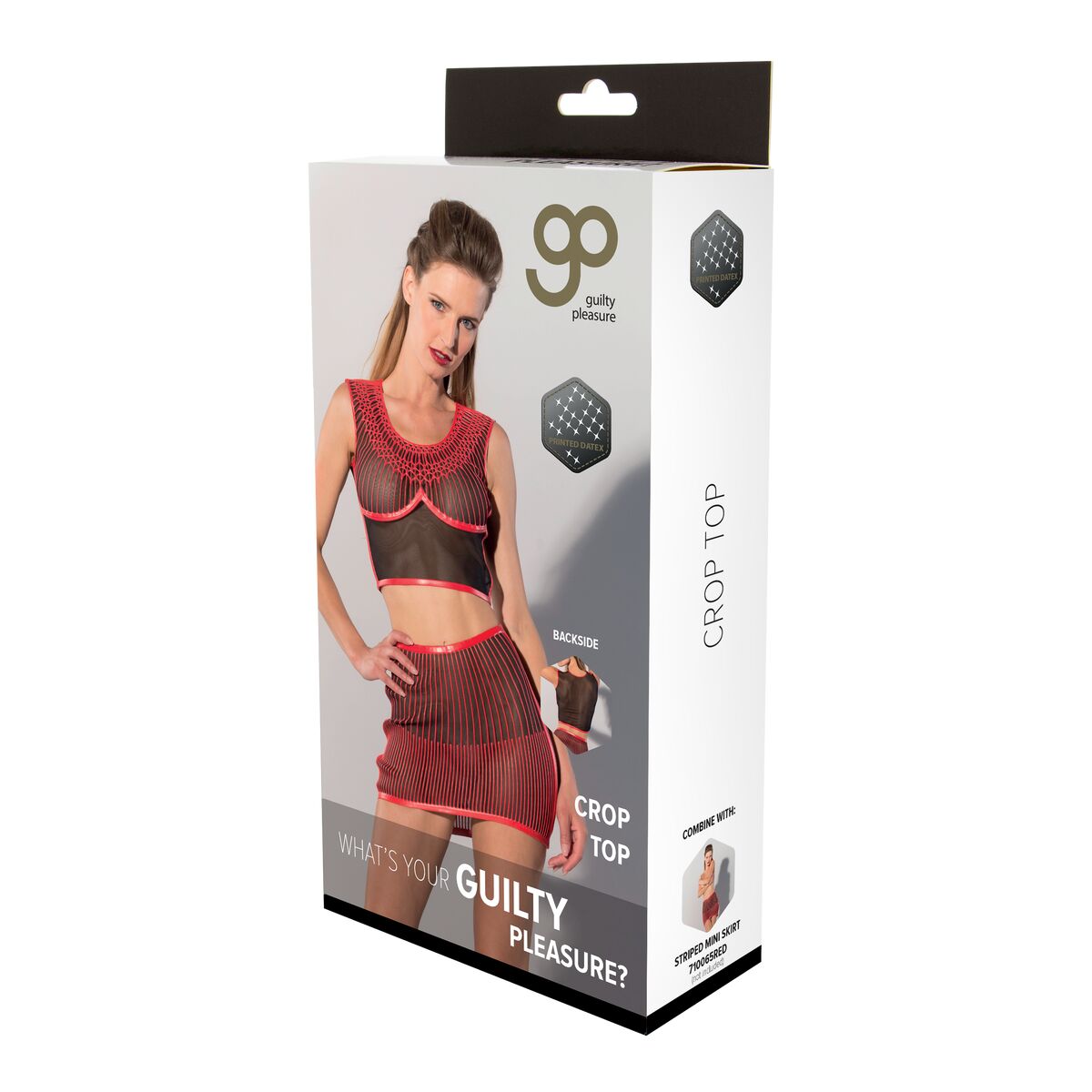 Set med underkläder Guilty Pleasure Röd (XL)
