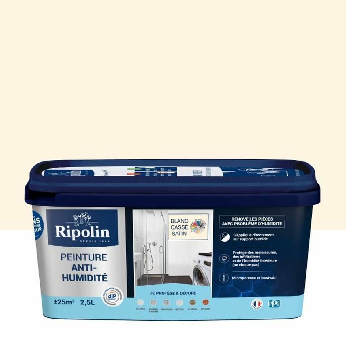 Grundfärg Ripolin Vit Satinfinish 2,5 L - 2