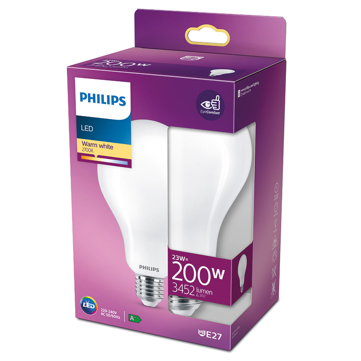 LED-lampa Philips Standard D 23 W E27 3452 Lm Ø 9,5 x 16,5 cm (2700 K) - 2
