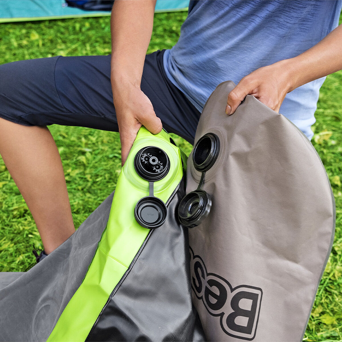 Bestway Junior Säng Enkel Roll & Relax 188x99x22 cm Hopfällbar och Camping 67619 - 6