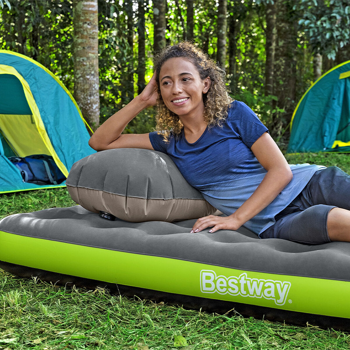 Bestway Junior Säng Enkel Roll & Relax 188x99x22 cm Hopfällbar och Camping 67619 - 7
