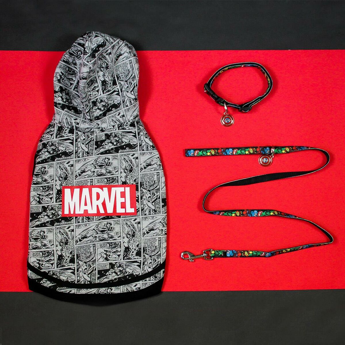 Hundtröja Marvel S Grå - 3