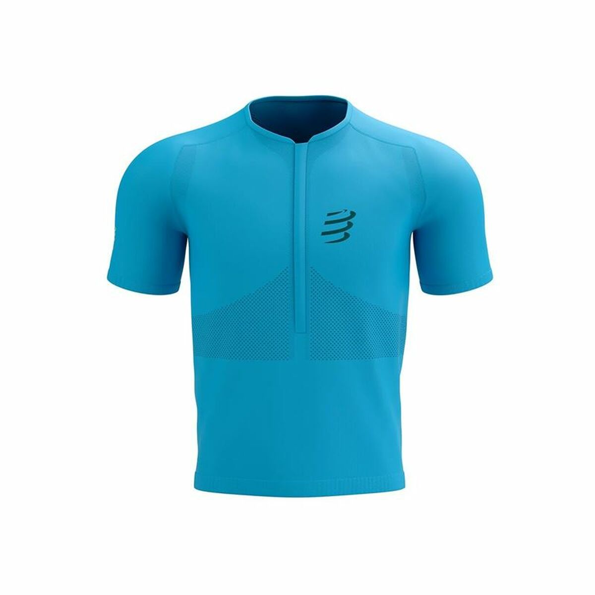 T-shirt med kortärm Unisex Compressport Trail Half-Zip Fitted SS Himmelsblå