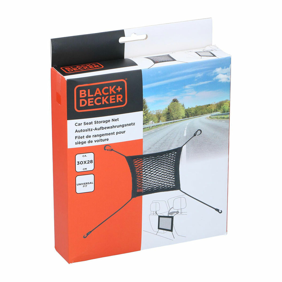 Bilförvaringsnät Black & Decker Svart 30 x 28 cm - 5