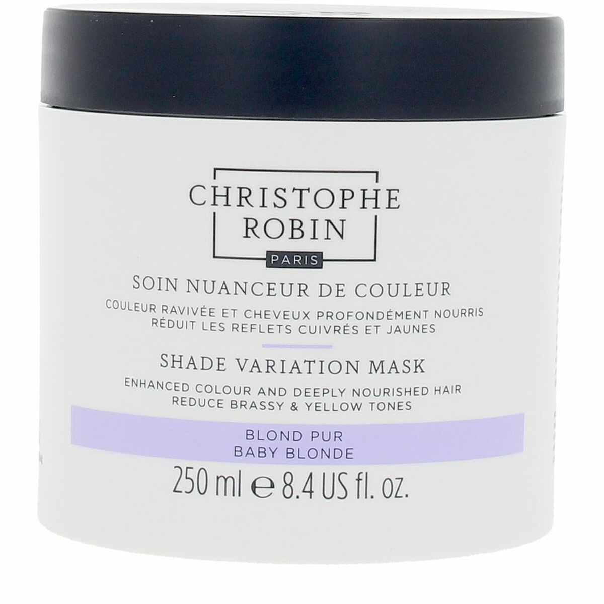 Färgskyddande kräm Christophe Robin SHADE VARIATION MASK Baby Blonde 250 ml