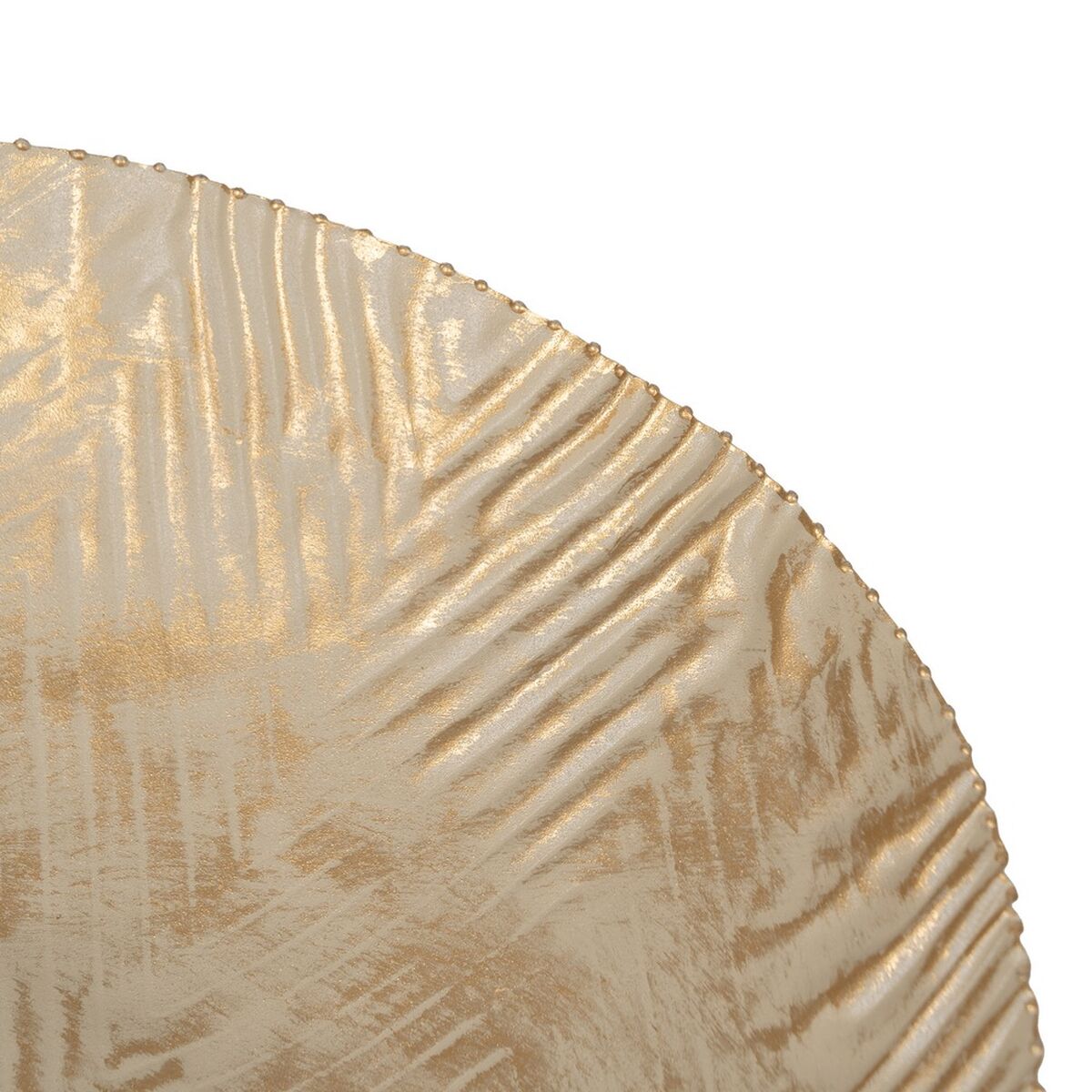 Bordsdekoration Beige Gyllene Järn 37 x 37 x 8 cm - 2