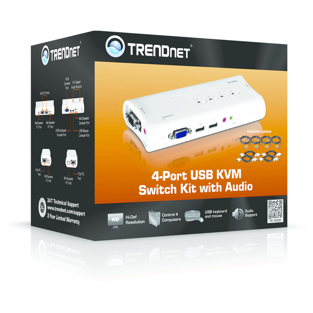 KVM-Brytare Trendnet TK-409K - 2