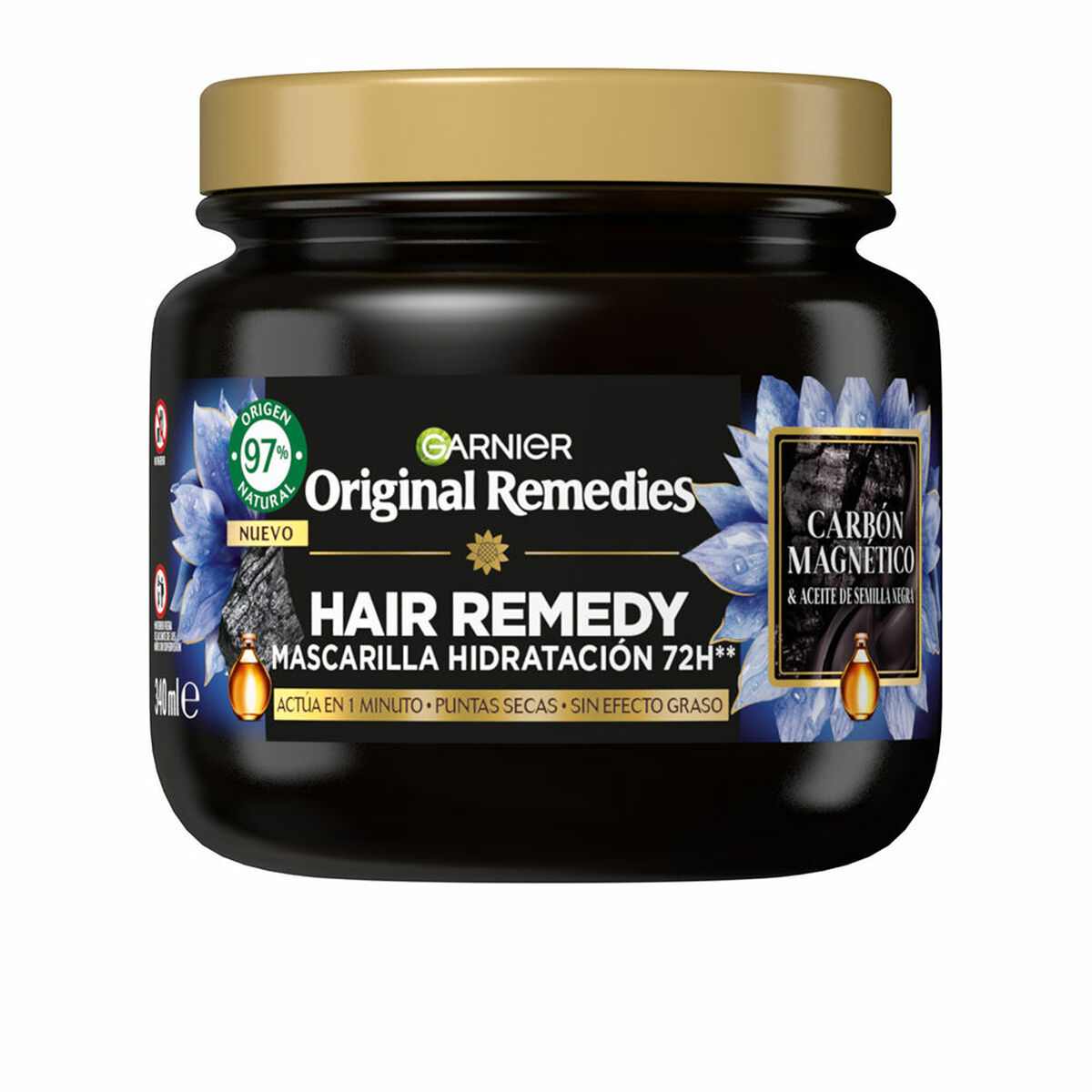 Fuktande ansiktsmask Garnier Original Remedies 340 ml Magnetisk kol