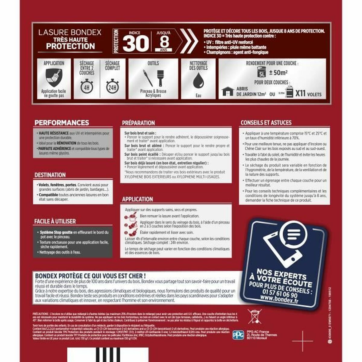 Grundfärg Bondex Satinfinish 5 L Beige - 5