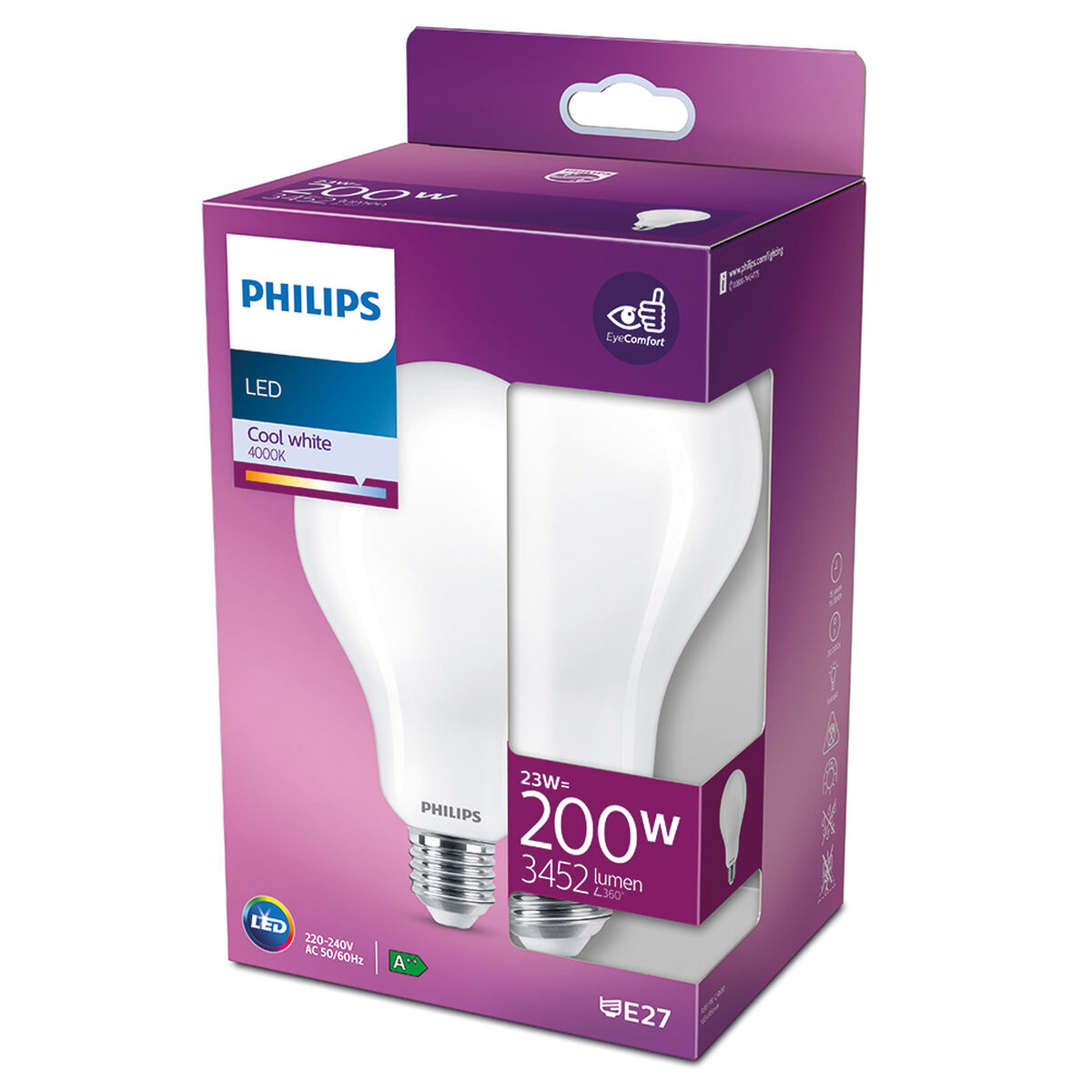 LED-lampa Philips Standard D 23 W E27 3452 Lm Ø 9,5 x 16,5 cm (4000 K) - 2